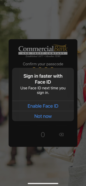 Banno Mobile enable Face ID