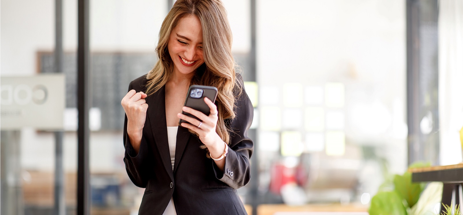 Woman looking at phone